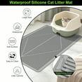 thumbnail image 4 of Cat Litter Mat XXL - Waterproof Kitty Litter Box mat for Floor - Extra Large Pet Trapping Litter Rug Pad - Silicone Cat Supplies Accessories for Indoor Cats 38 x 25 -Grey, 4 of 9