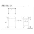 thumbnail image 2 of Kingston Brass VPB2216308 Sheridan 24" Bathroom Console Only - Nickel, 2 of 5