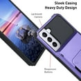thumbnail image 4 of Wallet Case for Samsung Galaxy S22 Plus Case with 4-Card Credit Card Holder Slot Shockproof Cover Hybrid Heavy Duty Protection  Phone Case Compatible with Galaxy S22 Plus 5G-Purple, 4 of 12