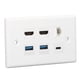 thumbnail image 3 of Placa de pared Cat, placa de pared de 6 puertos, placa de pared Ethernet, placa de pared Cat R, rendimiento de primer nivel, 3 of 12