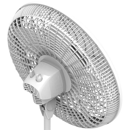 Lasko Elegance and Performance 18" 3-Speed Oscillating Pedestal Fan, White, 1820
