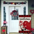 thumbnail image 5 of JOOCAR Valentine's Day Garden Flags, Red and Black Buffalo Plaid Gnome Love Welcome 12x18 Inches Reversible Garden Flags for Outdoor Garden Holiday Yard Decoration, 5 of 5