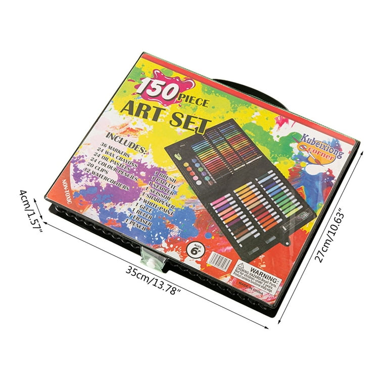 150Pcs Art Set Portable Drawing Painting Art Supplies Gifts Kids Teens  Adults Coloring Art Crayons Colored Pencils Kits