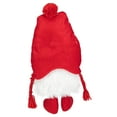thumbnail image 5 of Northlight Figurine de Gnome de Noël Assis en Peluche Rayée - 18 Pouces - Rouge et Blanc, 5 of 5