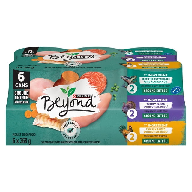 Beyond Grain Free Ground Entrée Variety, Wet Dog Food 368 g