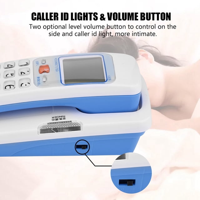 Wall Mounted Telephone,FSK/DTMF Caller ID Telephone Corded Phone Extension Telephone Highly Versatile