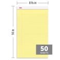 thumbnail image 6 of Office Depot Perforated Writing Pads, 8 1/2in. x 14in., Legal Ruled, 50 Sheets, Canary, Pack Of 12 Pads, 99420, 6 of 9