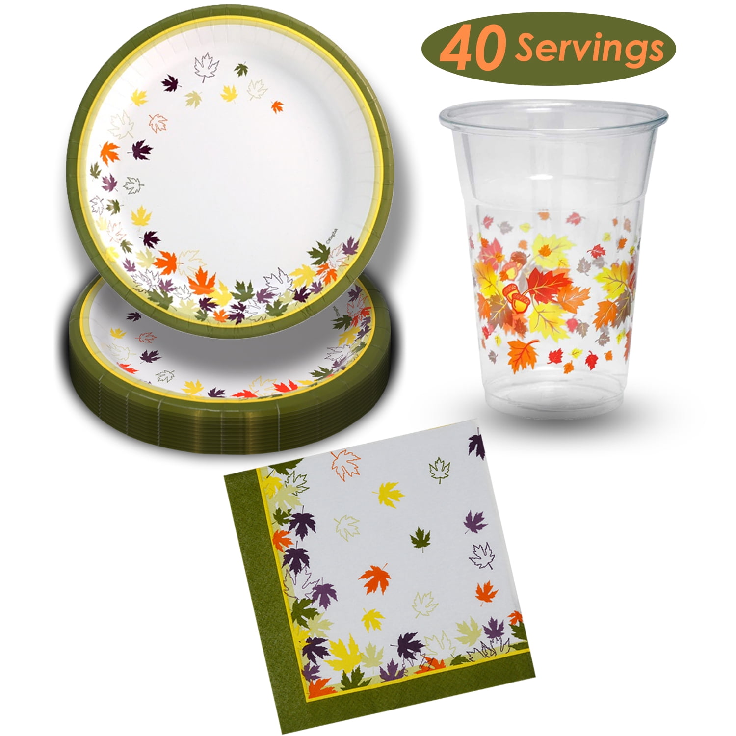 fall plastic plates