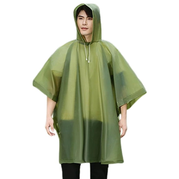 1 Pc Wbxfbo Outdoor Rain Poncho, 3-in-1 EVA Emergency Raincoat with 10000mm Waterproof, Folds to 8"x5", Fits 77-198 lbs for Camping Hiking