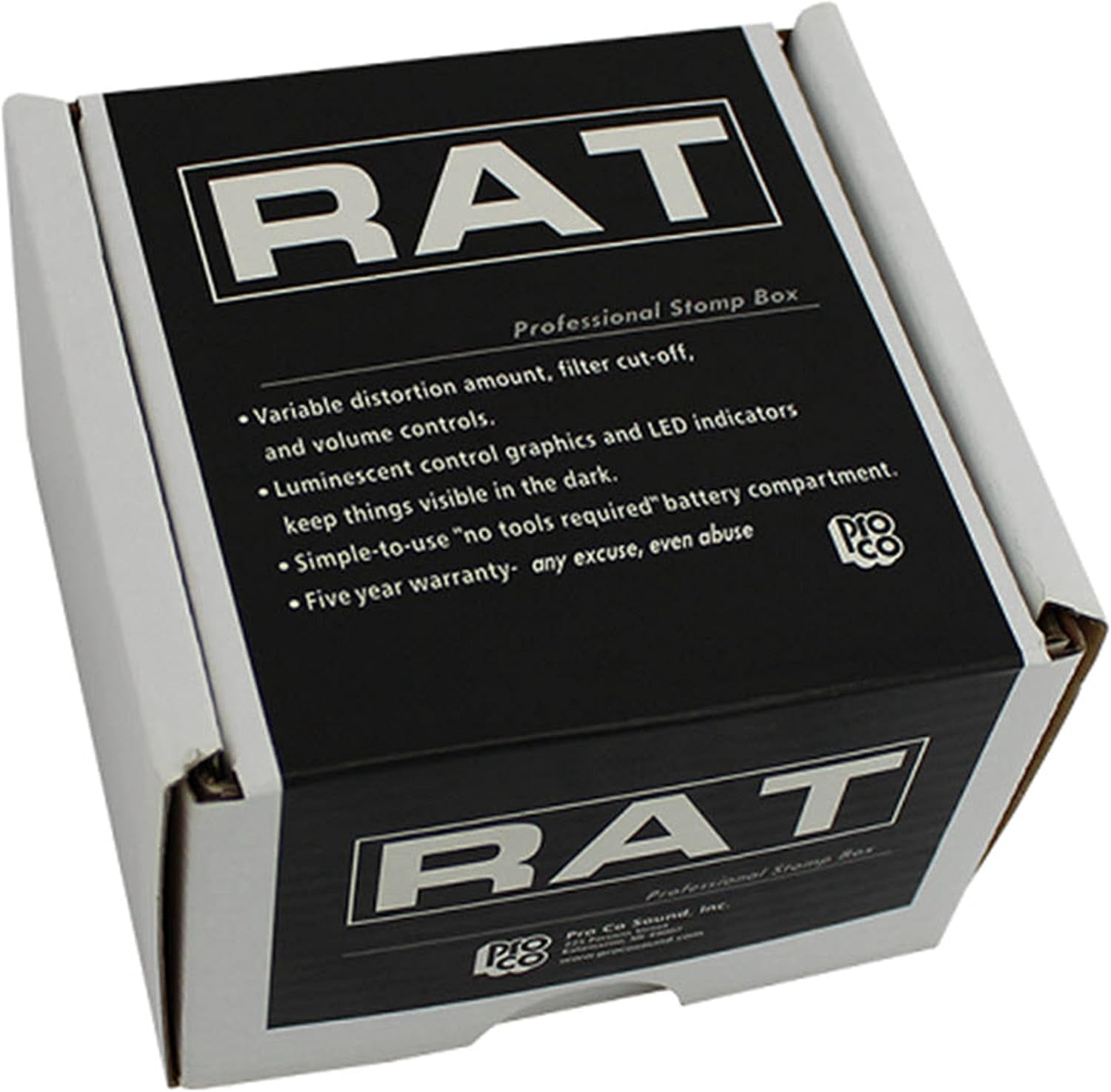PRO_CO RAT2 Distortion Pedal / Fuzz / Overdrive Pedal -Black