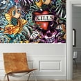 thumbnail image 3 of Idea4wall 8pcs Mermaid & Captain Skeleton Colorful Stick Wallpaper Removable Wall Murals Large Wall Stickers for Home Decoration, 48"x192", 3 of 5