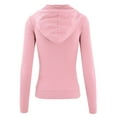 thumbnail image 3 of FashionMille Women Regular Slim Fit Lightweight Zip UP Cotton Blend Hooded Jacket, 3 of 5