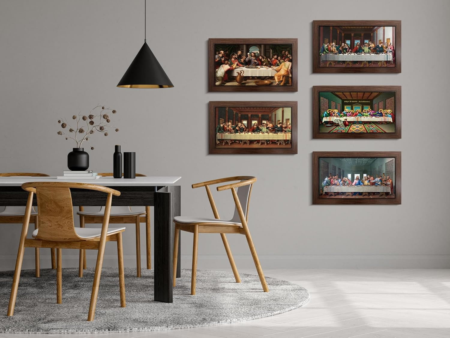 SYDposter Christian Art Last Supper Wall Art Religious Wall Decor Christian Poster Jesus Decor Leonardo Da Vinci the Last Supper Christian Canvas Wall Art Jesus Painting for Dining Room 11*18/