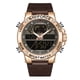 thumbnail image 1 of Temporizador NAVIFORCE Reloj de pulsera electrónico de cuarzo con banda de cuero Profesional 3ATM Resistente al agua GMT Time Multifuncional Luminoso Movimiento doble Cronógrafo Reloj para hombre NF91 NAVIFORCE Temporizador, 1 of 7