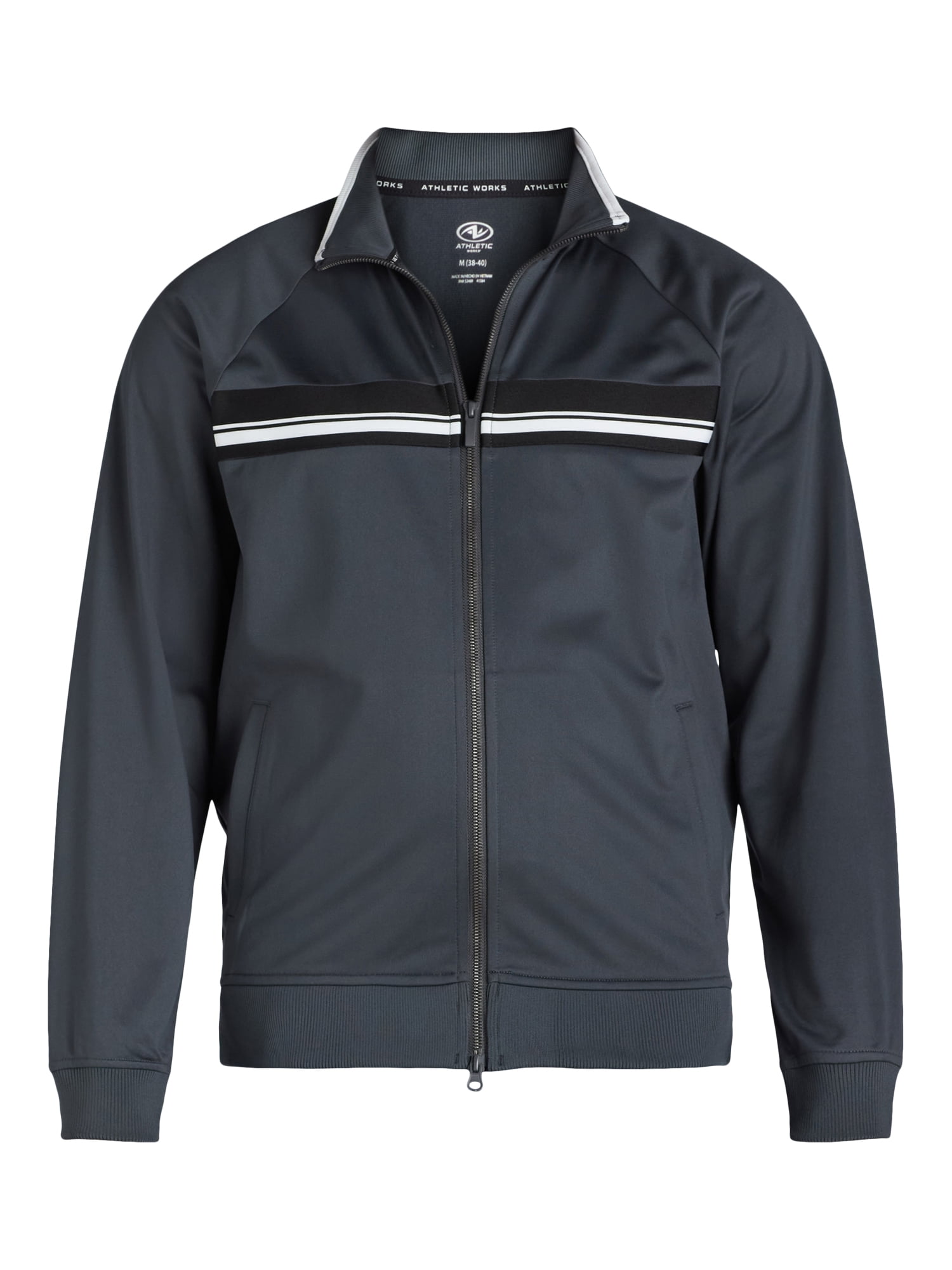 Athletic Works Men's and Big Men's Tricot Track Jacket, Sizes S-3XL