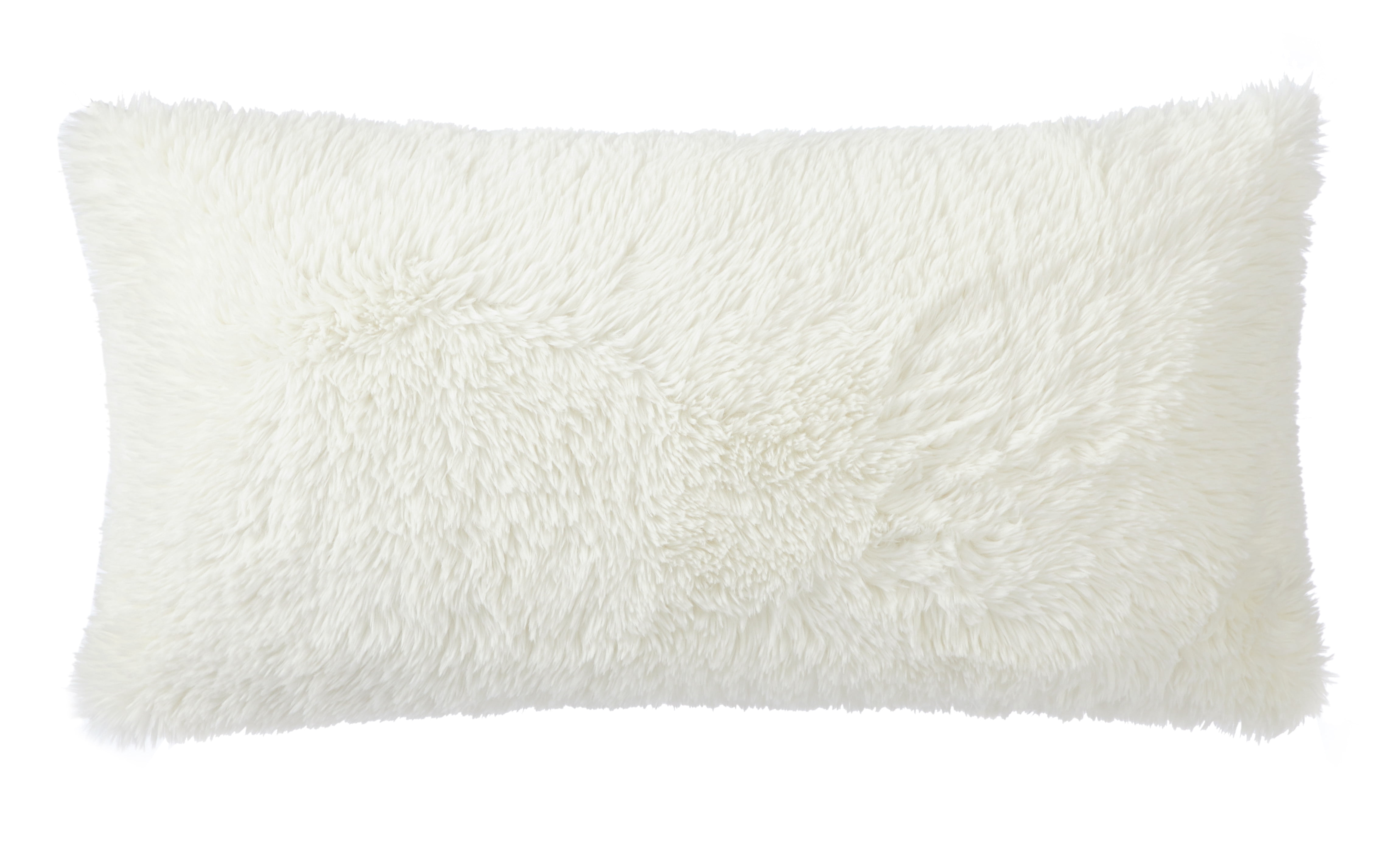 Dearfoams Luxurious Polar Bear Lumbar Pillow, 16'' x 34'', White