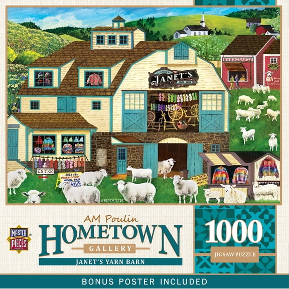 MasterPieces 1000 Piece Jigsaw Puzzle - Janet's Wool Goods - 19.25"x26.75"