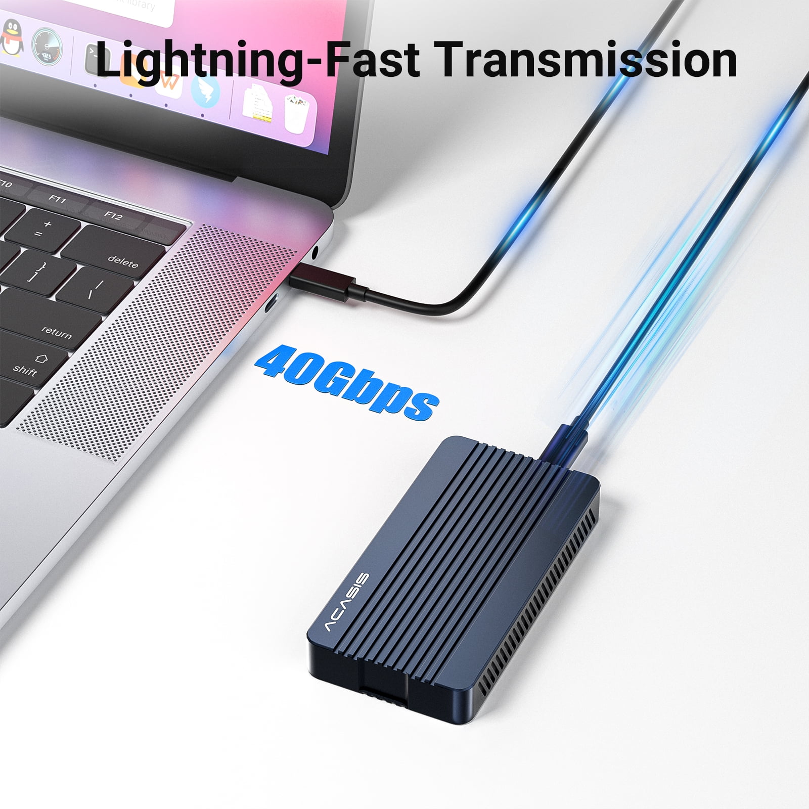 ACASIS TB3 With Certification 40Gbps NVME M.2 SSD Enclosure 2TB Aluminum  USB-C With 40Gbps Cable - Buy ACASIS TB3 With Certification 40Gbps NVME M.2  SSD Enclosure 2TB Aluminum USB-C With 40Gbps Cable