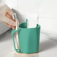 thumbnail image 5 of NWOKYZGH Bathroom Tumbler Cup with Handle, Solid Color Toothbrush Cups, Unbreakable Toothbrush Holders, Reusable Drinking Cups Plastic Mouthwash Bathroom Brushing Cup, 5 of 6