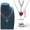 thumbnail image 2 of "Collares De Amistad Espada Y Corazón Para Mujer  Lab.G plata con rojo ", 2 of 5