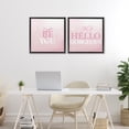 thumbnail image 2 of Pink Feminine Empowerments 2 Piece Black Framed Floater Canvas Set, design by Kim Allen, 2 of 9