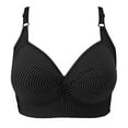 thumbnail image 4 of SMihono Womens 3 Pack Push Up Bras Full Coverage Supportive Bra Adjustable Wire Free Breathable Everyday Bra Comfort No Underwire Black M, 4 of 5