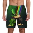 thumbnail image 2 of Goofa St. Patrick's Day4 Printed Men's Swim Trunks Board Shorts Quick Dry Mens Swimming Trunks with Compression Liner,Breathable Fit Hawaii Beach Shorts-Small, 2 of 9