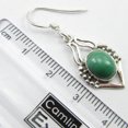 thumbnail image 3 of SilverStarJewel 925 Pure Silver Beautiful Malachite Gemset Vintage Style Earrings 1.4" Ethnic, 3 of 3