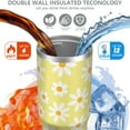 thumbnail image 4 of 1pc Daisy 30oz Tumbler with Straw & Handle - Insulated Stainless Steel Cup | Holiday Gift for Man Women (Christmas, Valentine's, Birthday), 4 of 7