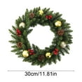 thumbnail image 3 of Virelaxpo 30cm Christmas Wreath with Berry Vines, PVC Artificial Garland for Front Door Decoration, Holiday and Winter Home Festive Decor, 3 of 6