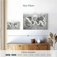 thumbnail image 4 of Elephant Stock Discover The World Bw Map Wall Art - Horizontal Canvas Wall Art - Living Room Wall Decor - Map Canvas - White And Gray Decor - 12" x 8", 4 of 8