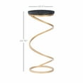 thumbnail image 4 of Powell Nevin Modern Spiral Base Round Drink Table, Gold/Black Granite, 4 of 6