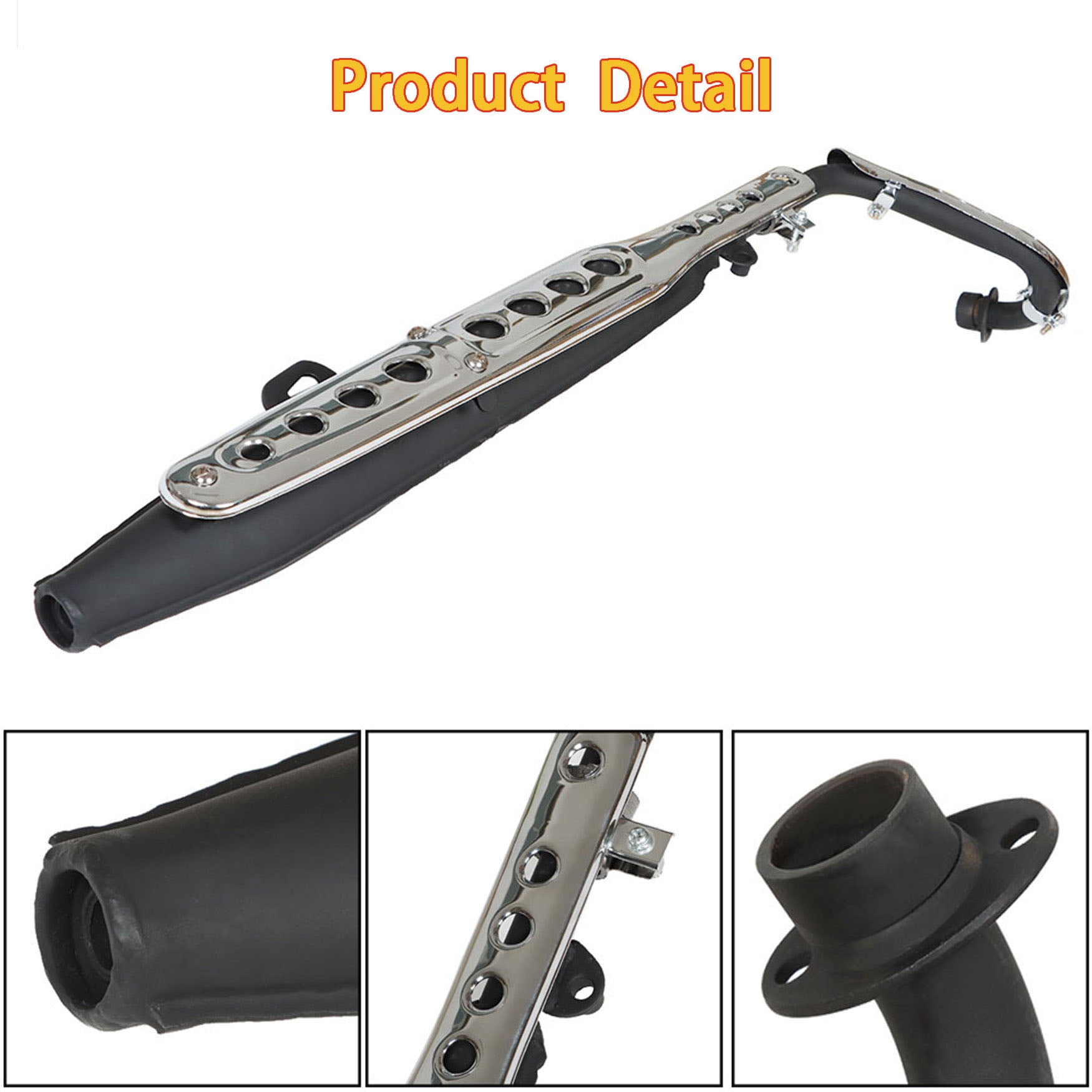 LABLT Muffler Exhaust Pipe System for Honda Mini Trail CT 70, 49CC-125CC, Durable Replacement