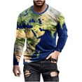 thumbnail image 2 of Men's Fall Pullover Tops, Men Casual Tee Top Crewneck Long Sleeve Blouses Men Essentials T-Shirt, Crew Neck Cotton Tees Blouse T Shirts for Men,, Dark Blue&XXXXL, 2 of 5