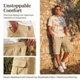 thumbnail image 2 of Dresfit Mens Cargo Shorts Drawstring Baggy Hiking Shorts 2026 Summer Knee Length Outdoor Sweat Shorts Wide Leg Big and Tall Lightweight Carpenter Shorts XL, 2 of 8