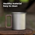 thumbnail image 3 of Camping Ti Camping Cup Pura Ti Tail Taza Manja de Madera Gran Capacidad Al Aire Libre Portable Gran Taza Taza Taza Taza de Té, 3 of 7