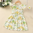 thumbnail image 5 of Esaierr Toddler Summer Dress Little Girls Short-Sleeved Dresses Cute Printed Crewneck Sundress for Girls 18 Months - 6 Years, 5 of 9