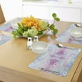 thumbnail image 4 of Ambesonne Pastel Place Mats Set of 4, Fantasy Random Circles, Standard Size, Pale Pink Aqua White, 4 of 6