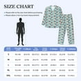 thumbnail image 4 of Naloa Funny Cartoon Pugs Men’s Pajamas Set - Long Sleeve Button Down Sleep Shirt and Pajama Bottoms Sleepwear Set-Large, 4 of 7