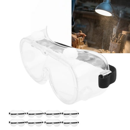 

ACOUTO Protective Goggle 8PCS Safety Goggle Glasses Windproof UV Protection Scratch Resistant Transparent With Vent Safety Goggle