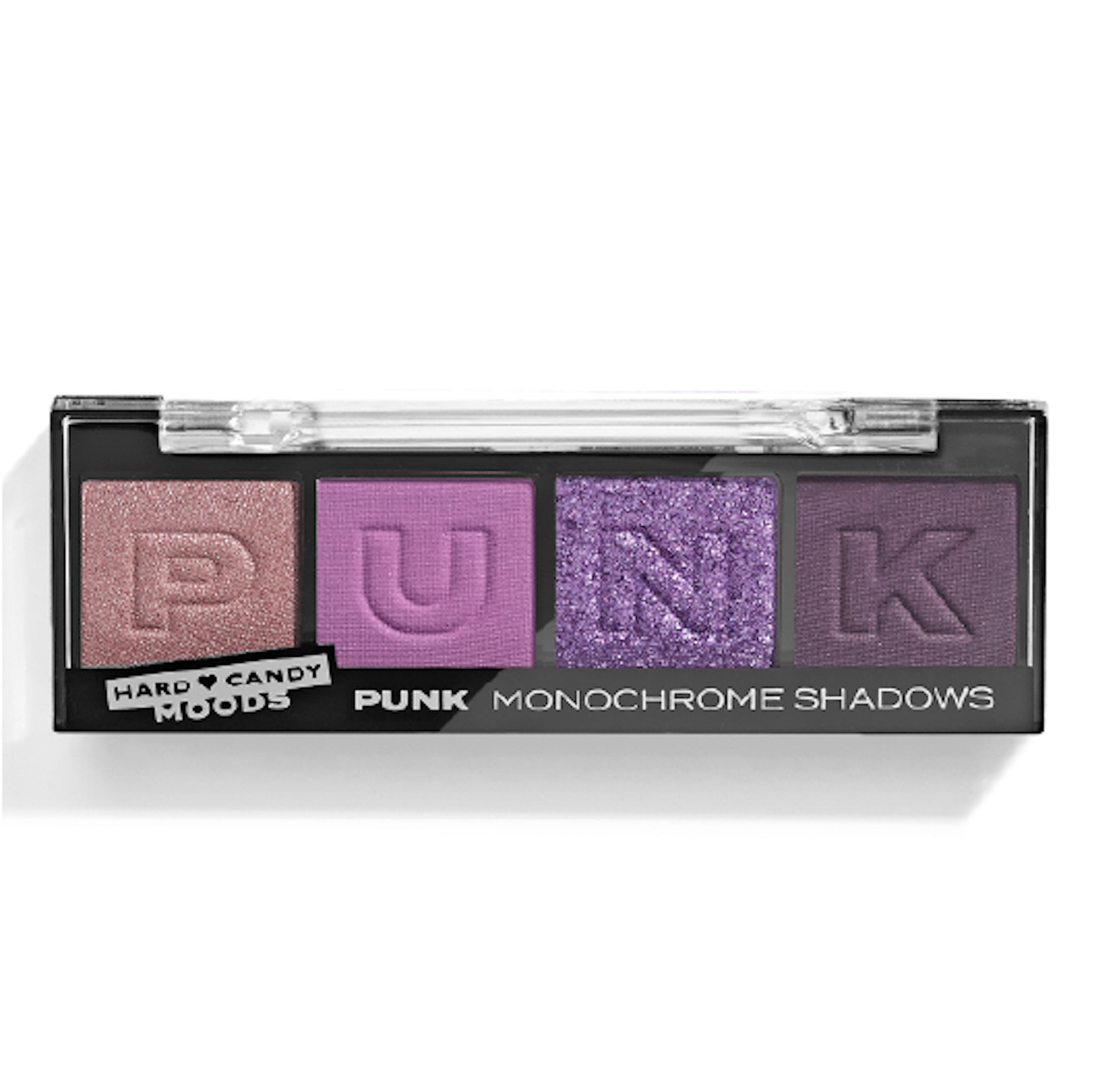 (2 pack) Hard Candy, Moods Shadow Palette, 4 Bold & Buildable Monochromatic Shades, PUNK, .10oz