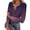Purple, variant on FDGIU Women’s Ribbed Henley Blouse - Slim Fit Long Sleeve Gradient Color Top for Work & Casual Fashion