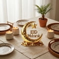 thumbnail image 4 of Eid Mubarak Crescent Moon Star Table Decor 7.9in 2D Acrylic Ramadan Centerpiece for Home Shelf Display, Islamic Eid Mubarak Crescent Ornament for Ramadan Decoration, 4 of 6
