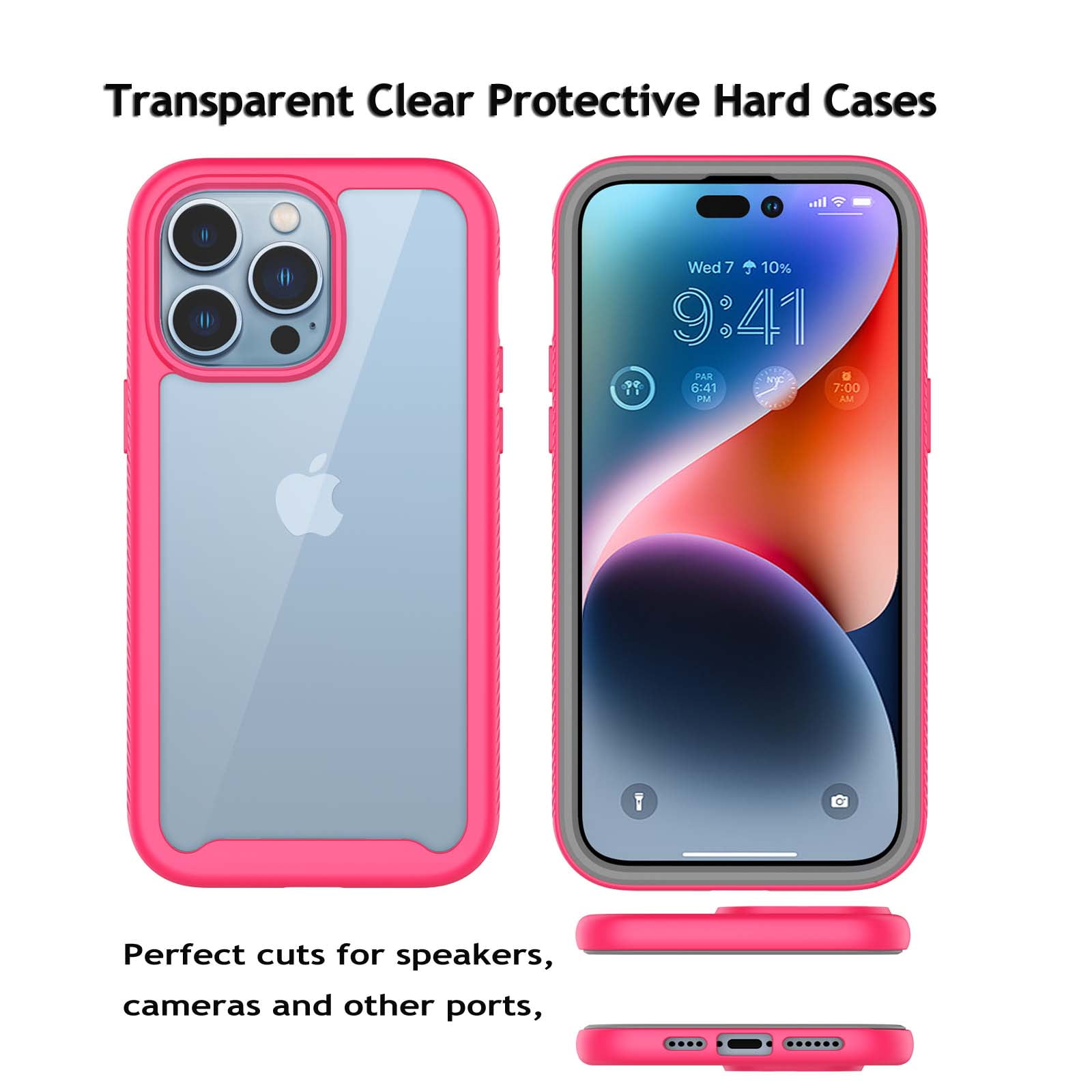 Vshop Back Cover for Clear Protection Transparent Back Cover Case  Compatible with iPhone 14 Pro Max (6.7) - Vshop 