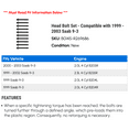thumbnail image 2 of Head Bolt Set - Compatible with 1999 - 2003 Saab 9-3 2000 2001 2002, 2 of 2