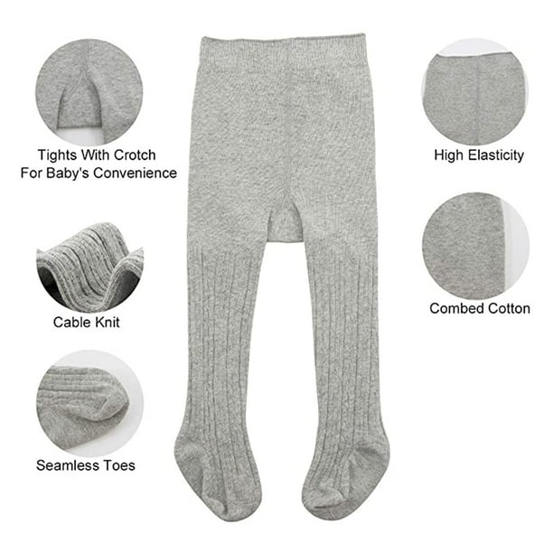 Pack Baby Tights – Thick Toddlers Girl Boy Leggings–Seamless