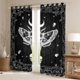 thumbnail image 2 of Homewish Gothic Skull Moth Curtains Pack of 2 (42x84 Each) for Teenagers Adults,Exotic Style Curtains Blackout,Abstract Boho Damask Bedroom Curtains,Super Cozy Room Decor, 2 of 6