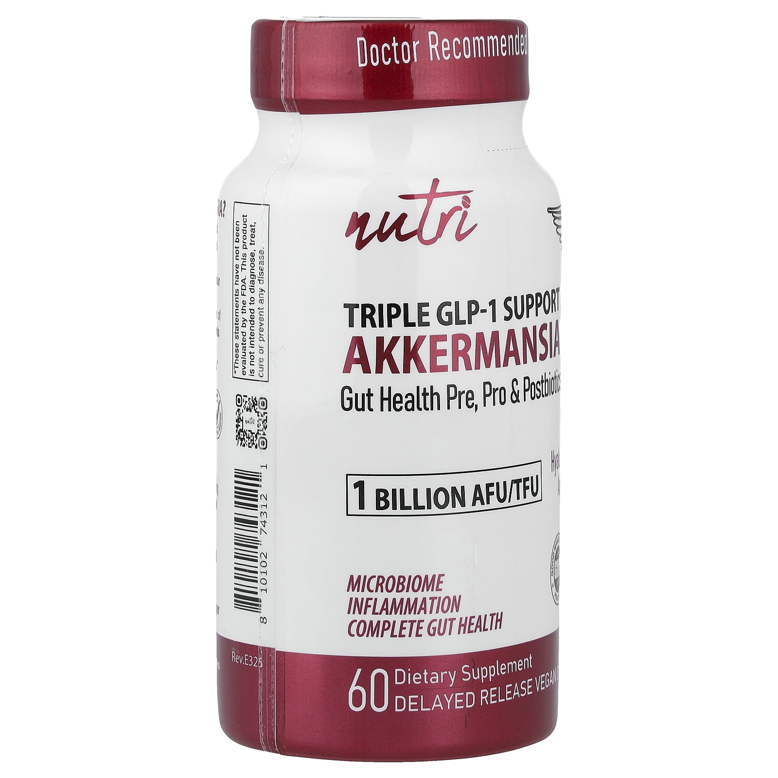 nutri glp-1 gut Nutri Akkermansia+, 60 Delayed Release Vegan Capsules