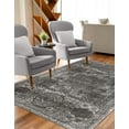 thumbnail image 5 of Unique Loom Bromley Collection Area Rug - Wells (7' 10" x 10' Rectangle Dark Gray/Gray), 5 of 6