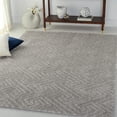 thumbnail image 2 of SAFAVIEH Tahoe Ainsley Geometric Shag Area Rug, Grey, 5' x 7', 2 of 8